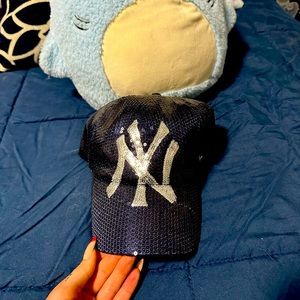 Unique Yankees glitter baseball womens cap